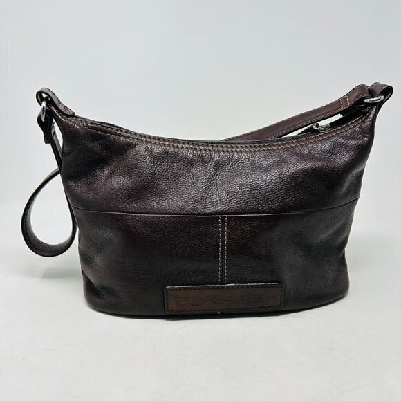 Fossil Classic Brown Vintage 1954 Pebbled Leather Shoulder Bag - Picture 3 of 7